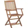 Image de vidaXL Chaises de jardin pliantes 4 pcs. Bois massif acacia