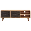 Image de vidaXL Armoire TV 115x30x39 cm en bois massif d'acacia