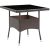 Image de vidaXL Ensemble de jardin 5 pièces brun poly rotin et verre