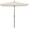 Image de vidaXL Parasol avec mât 210x140 cm Sable