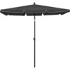 Image de vidaXL Parasol avec mât 210x140 cm Anthracite