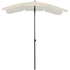 Image de vidaXL Parasol avec mât 200x130 cm couleur sable