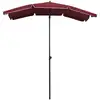 Image de vidaXL Parasol avec mât 200x130 cm rouge bordeaux