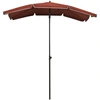 Image de vidaXL Parasol avec mât 200x130 cm rouge terracotta