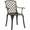Image de vidaXL Chaises de jardin 2 pcs. Fonte d'aluminium Bronzes