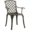 Image de vidaXL Chaises de jardin 4 pcs. Fonte d'aluminium Bronzes
