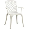 Image de vidaXL Chaises de jardin 2 pcs. Fonte d'aluminium Blanc