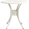 Image de vidaXL Table de jardin blanche 78x78x72 cm fonte d'aluminium