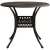 Image de vidaXL Table de jardin Bronzes 90x90x74 cm Fonte d'aluminium