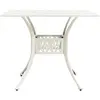 Image de vidaXL Table de jardin blanche 90x90x73 cm fonte d'aluminium