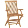 Image de vidaXL Chaises de jardin pliantes 2 pcs. Bois massif teck