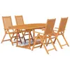 Image de vidaXL Ensemble de jardin 5 pièces en bois massif d'acacia