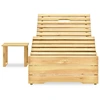 Image de vidaXL Chaise longue avec table Vert Bois de pin imprégné