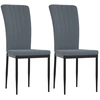 Image de vidaXL Chaise de salle à manger 2 pcs. Gris foncé velours