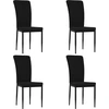 Image de vidaXL Chaise de salle à manger 4 pcs. noir velours