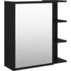 Image de vidaXL Armoire de toilette noire 62,5x20,5x64 cm Bois composite