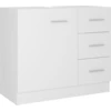 Image de vidaXL Meuble sous-lavabo blanc 63x30x54 cm Bois composite