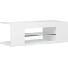 Image de vidaXL Armoire TV avec lampes LED blanc 90x39x30 cm