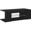Image de vidaXL Armoire TV avec lampes LED Noir 90x39x30cm