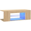 Image de vidaXL Armoire TV avec lampes LED Chêne Sonoma 90x39x30cm
