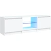 Image de vidaXL Armoire TV avec lampes LED blanc 120x30x36 cm