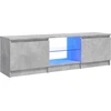 Image de vidaXL Armoire TV avec lampes LED gris béton 120x30x36 cm