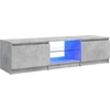 Image de vidaXL Armoire TV avec lampes LED gris béton 140x40x36 cm