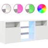 Image de vidaXL Armoire TV avec lampes LED blanc 120x30x50 cm