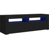 Image de vidaXL Armoire TV avec lampes LED Noir 120x35x40 cm