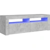 Image de vidaXL Armoire TV avec éclairage LED gris béton 120x35x40 cm
