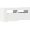 Image de vidaXL Armoire TV avec lampes LED blanc 90x35x40 cm