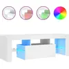 Image de vidaXL Armoire TV avec lampes LED blanc 120x35x40 cm