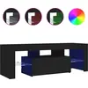 Image de vidaXL Armoire TV avec lampes LED Noir 120x35x40 cm