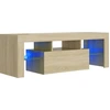 Image de vidaXL Armoire TV avec lampes LED Chêne Sonoma 120x35x40 cm