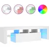 Image de vidaXL Armoire TV avec éclairage LED blanc 140x36,5x40 cm