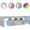 Image de vidaXL Armoire TV avec éclairage LED gris béton 140x36,5x40 cm