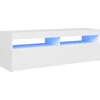 Image de vidaXL Armoire TV avec lampes LED blanc 120x35x40 cm