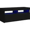 Image de vidaXL vidaXL - Armoire TV - avec - éclairage LED - 90x35x40 - cm - noir