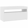 Image de vidaXL Armoire TV avec lampes LED Blanc 75x35x40 cm