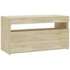 Image de vidaXL Armoire TV avec lampes LED Chêne Sonoma 75x35x40 cm