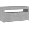 Image de vidaXL Armoire TV avec lampes LED gris béton 75x35x40 cm