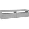 Image de vidaXL Armoires TV 2 pièces avec lampes LED gris béton 75x35x40 cm