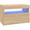 Image de vidaXL Armoire TV avec lampes LED Chêne Sonoma 60x35x40 cm