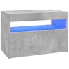 Image de vidaXL Armoire TV avec lampes LED gris béton 60x35x40 cm