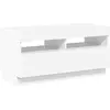Image de vidaXL Armoire TV avec lampes LED blanc brillant 80x35x40 cm