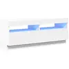 Image de vidaXL Armoire TV avec lampes LED blanc 100x35x40 cm