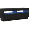 Image de vidaXL Armoire TV avec lampes LED Noir 100x35x40 cm