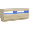 Image de vidaXL Armoire TV avec lampes LED Chêne Sonoma 100x35x40 cm