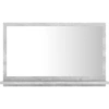 Image de vidaXL Miroir de salle de bain gris béton 60x10,5x37 cm Bois composite