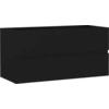 Image de vidaXL Meuble sous-lavabo noir 90x38,5x45 cm bois composite